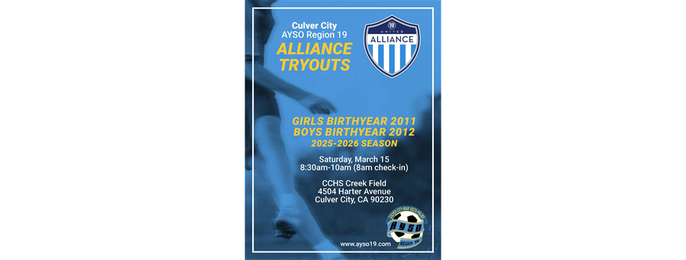 ALLIANCE TRYOUT -  G2011 & B2012
